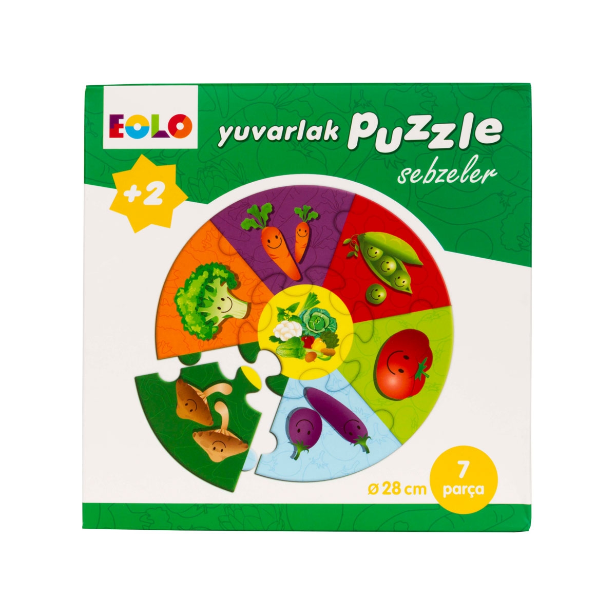 Round Puzzle - Vegetables